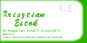 krisztian estok business card